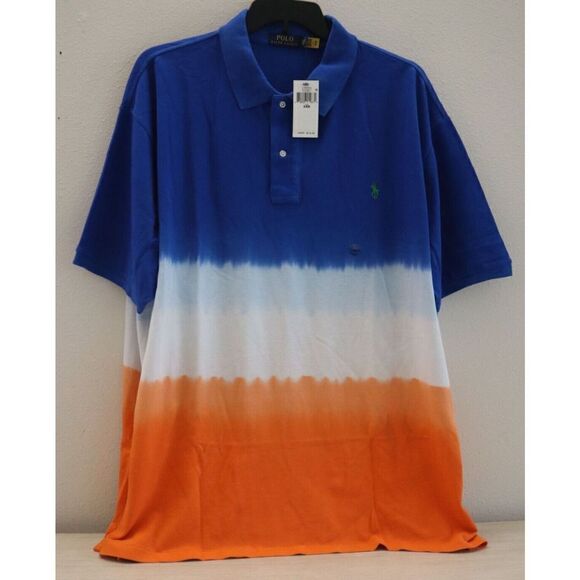 Polo Ralph Lauren 711863763001 Men's Sz 2XB Blue Multi Ombré Polo Shirt $125 - Picture 1 of 7